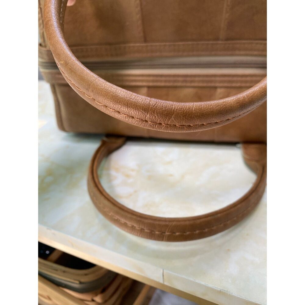 Vtg Samsonite Cordoba Brown Leather Carry On Bag Luggage Suitcase Carry On Pilot - Picture 10 of 13